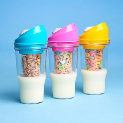 Vaso Doble Portátil para Cereal