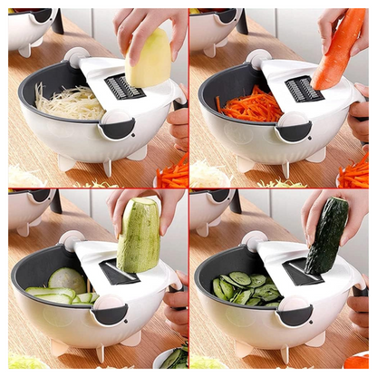 Cortador Multifuncional Con Bowl Colador