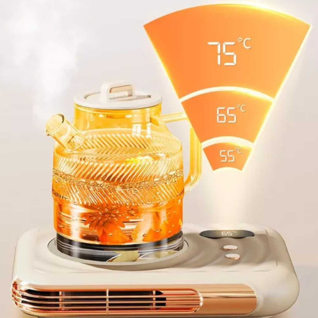 Soplador de Aire Caliente con Base Termostática para Calentar Tazas
