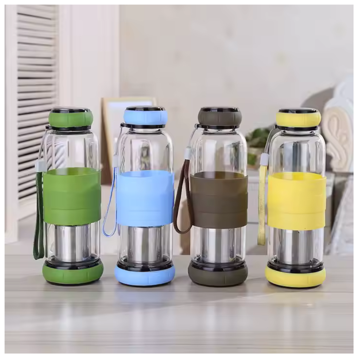Botella Infusora de Vidrio 500 ml para Té