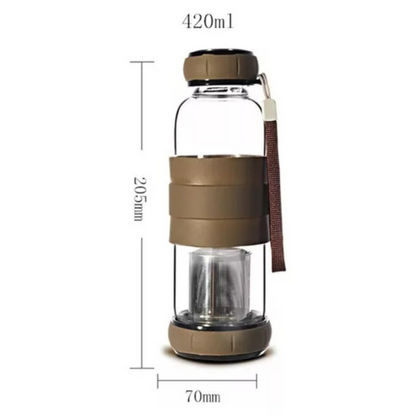 Botella Infusora de Vidrio 500 ml para Té