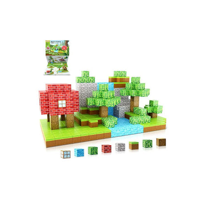 Bloques Magnéticos Bosque 28 PCS Estilo Minecraft