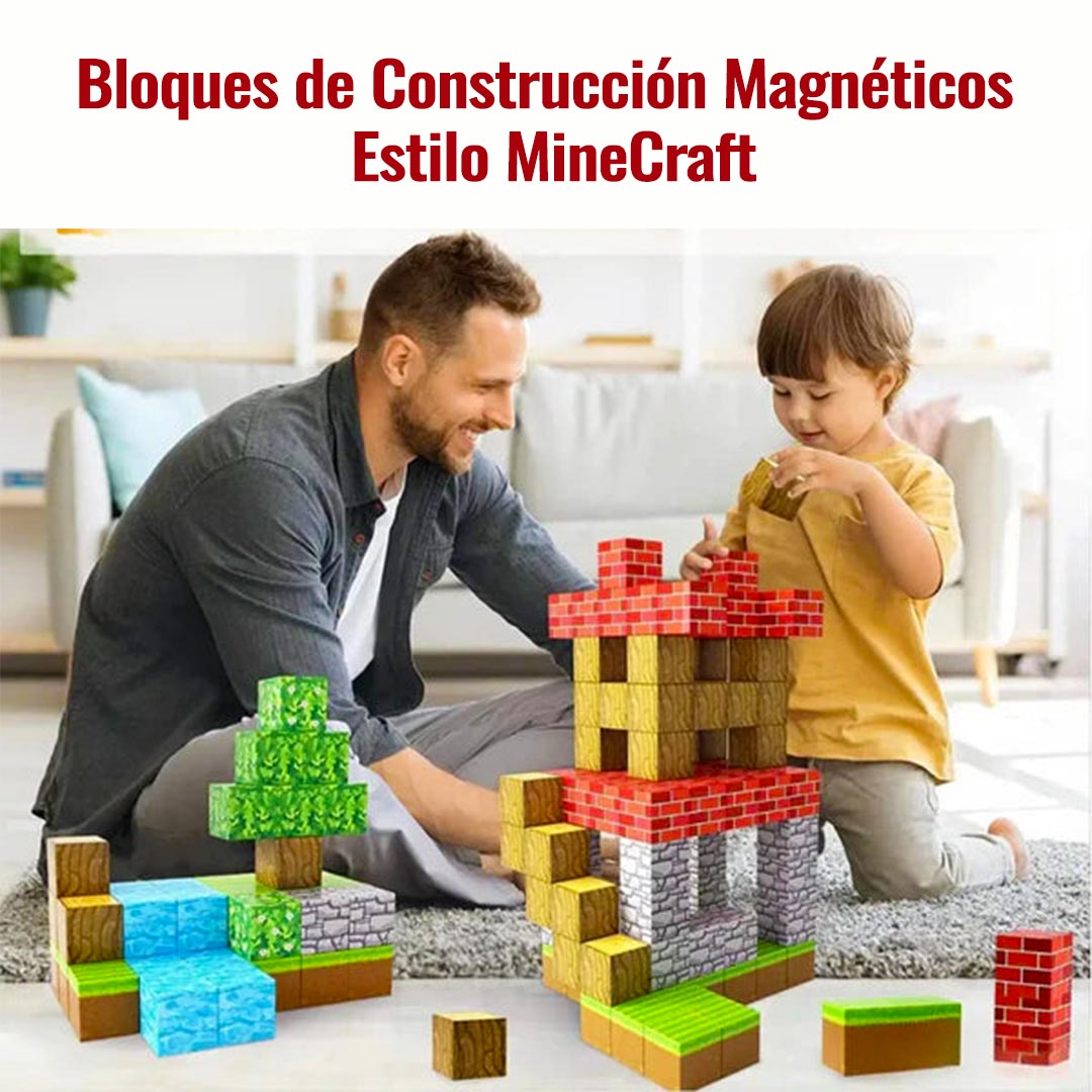 Bloques Magnéticos Bosque 28 PCS Estilo Minecraft