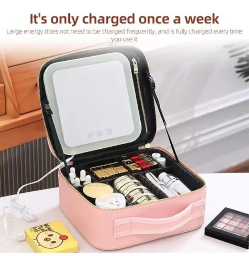 Cosmetiquero Con Espejo y Luz LED