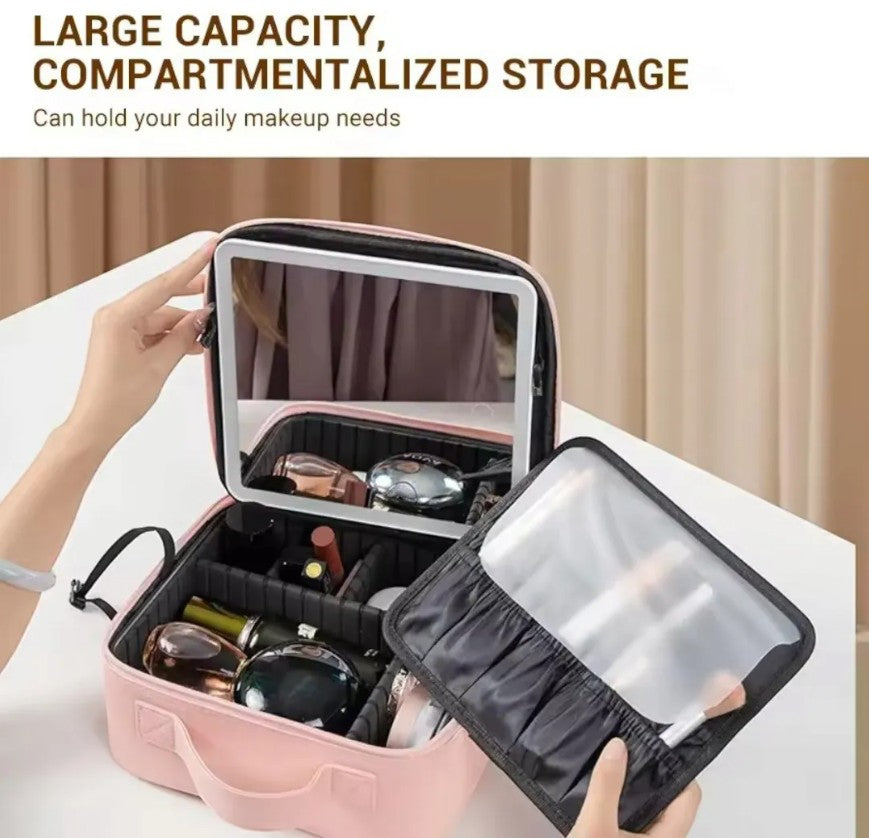 Cosmetiquero Con Espejo y Luz LED