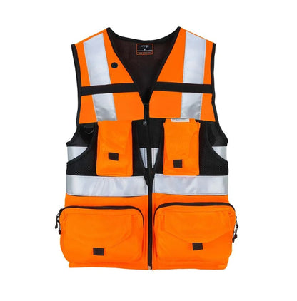 Chaleco Geólogo Activex Miner Naranjo con Cintas Reflectantes