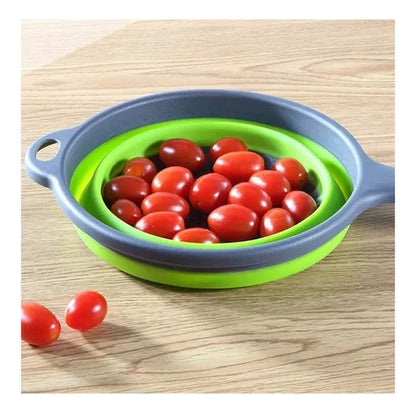 Colador Verde Plegable + Cesta