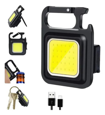 Pack 2 Linternas Llaveros COB con Gancho e Imán 800 Lumens