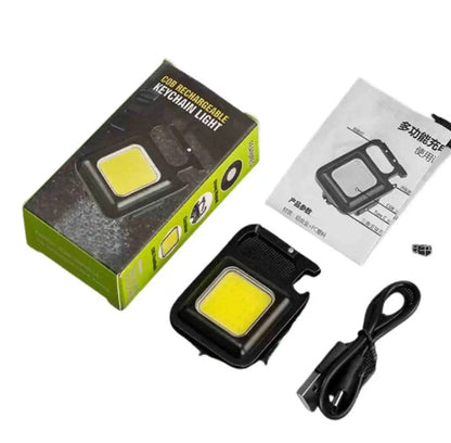 Pack 2 Linternas Llaveros COB con Gancho e Imán 800 Lumens
