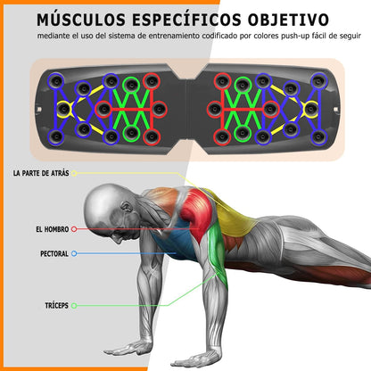 Tabla Flexiones Zimex - Tablero Push-Up y Ejercicios Viral
