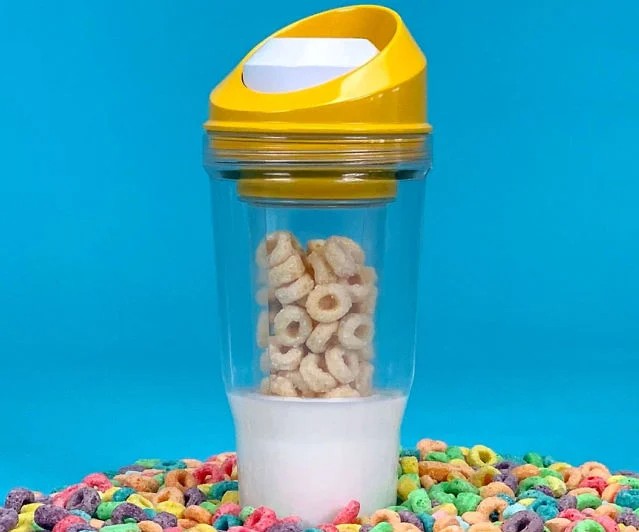 Vaso Doble Portátil para Cereal