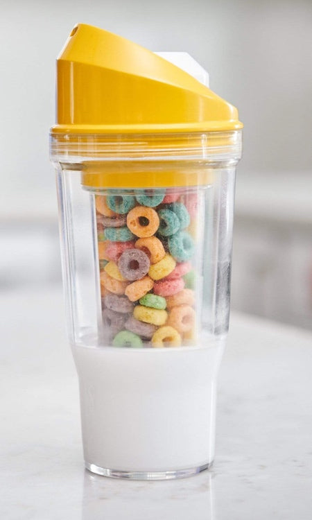 Vaso Doble Portátil para Cereal